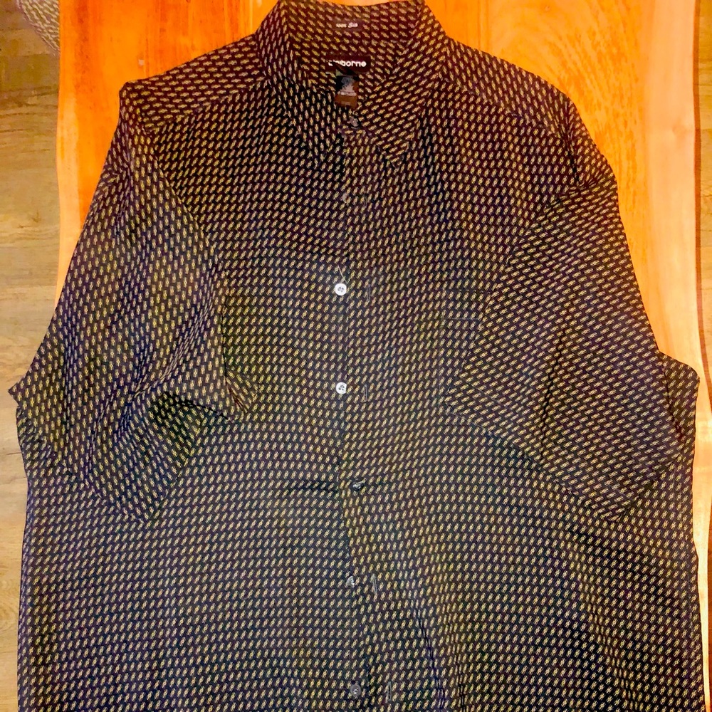 Claiborne men’s silk shirtsleeve dress shirt